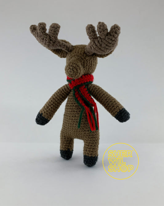 Moose - hand-crocheted stuffed toy