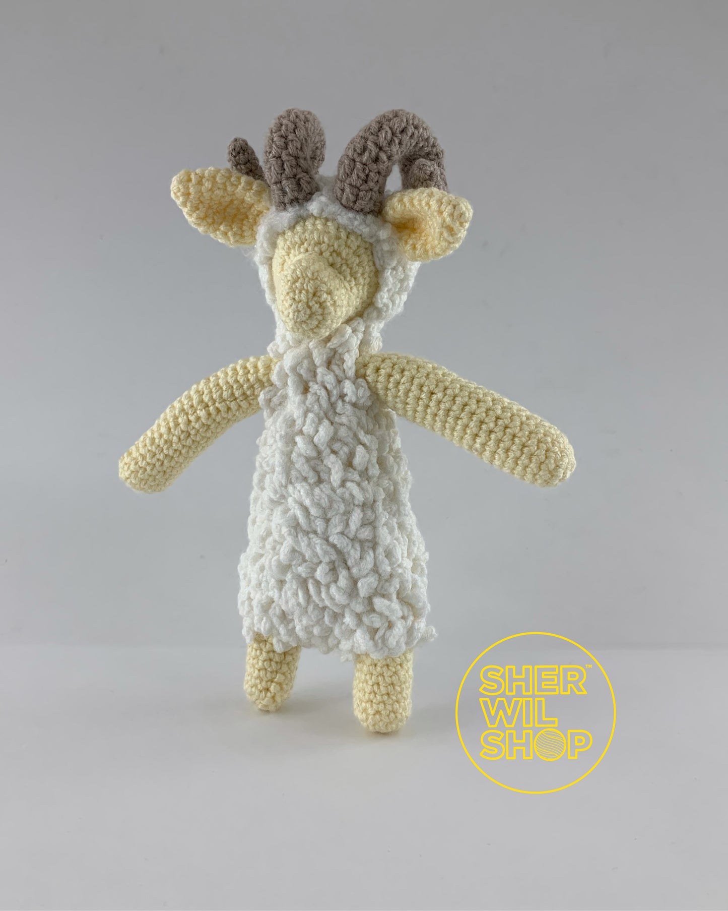 Ram - hand-crocheted stuffed toy