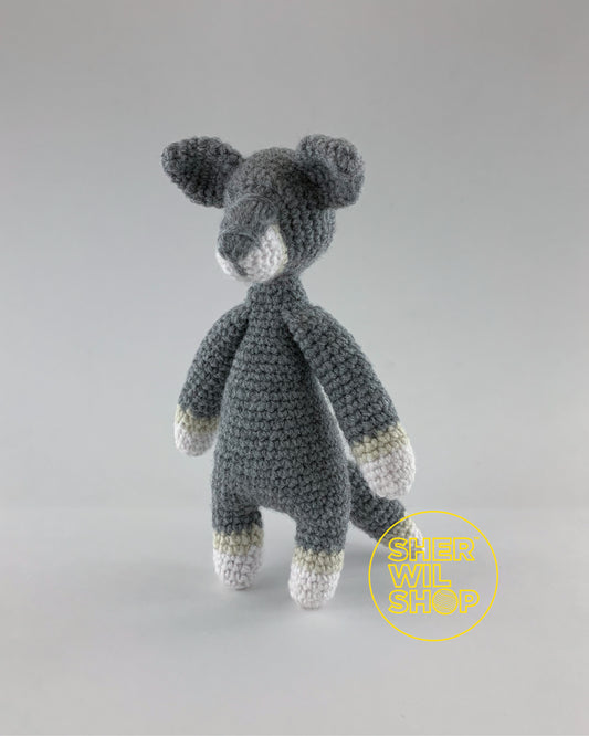 Wolf - hand-crocheted stuffed toy