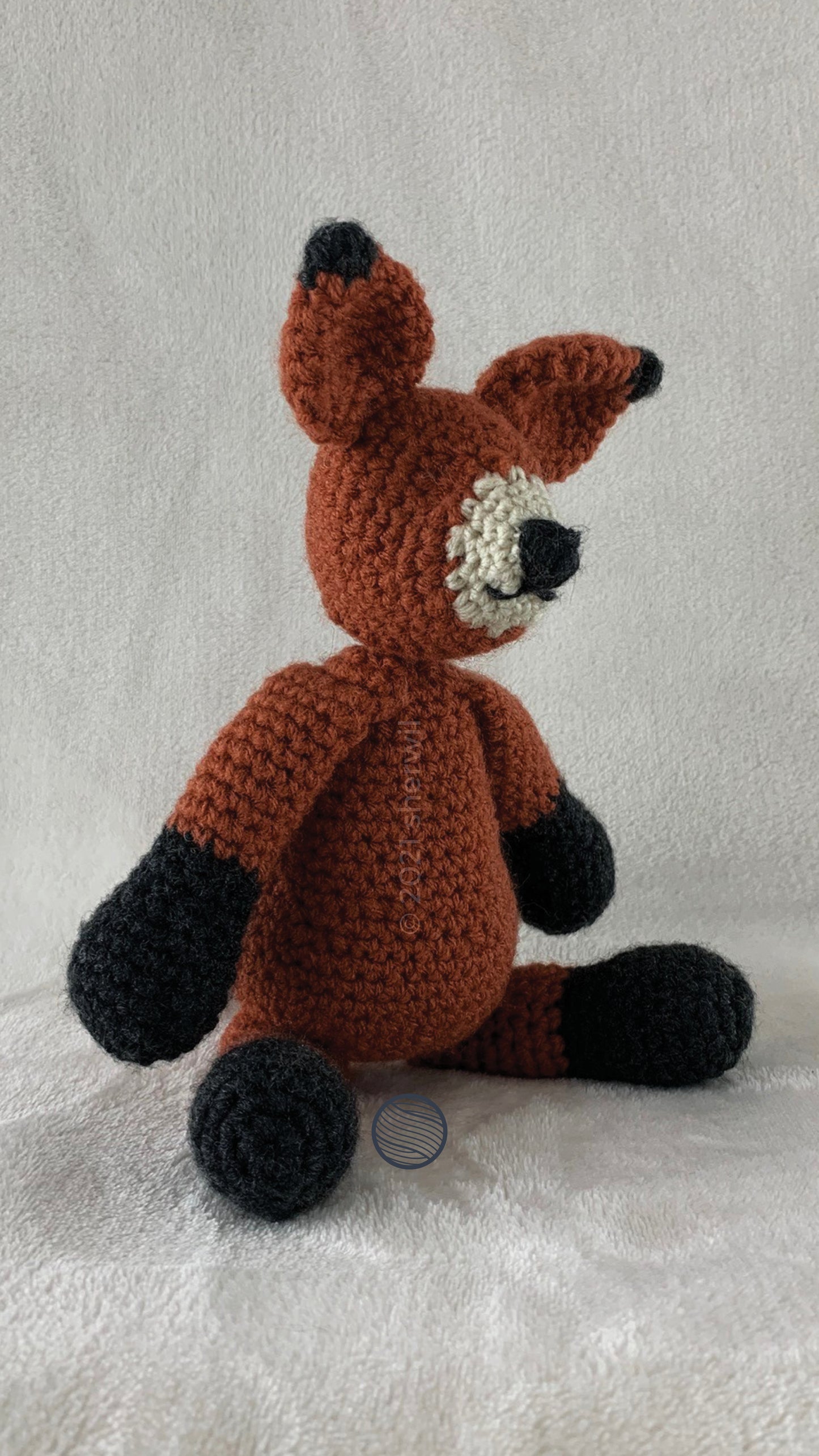 Red fox - hand-crocheted stuffed toy