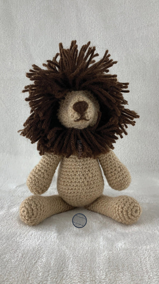 lion - hand-crocheted stuffed toy