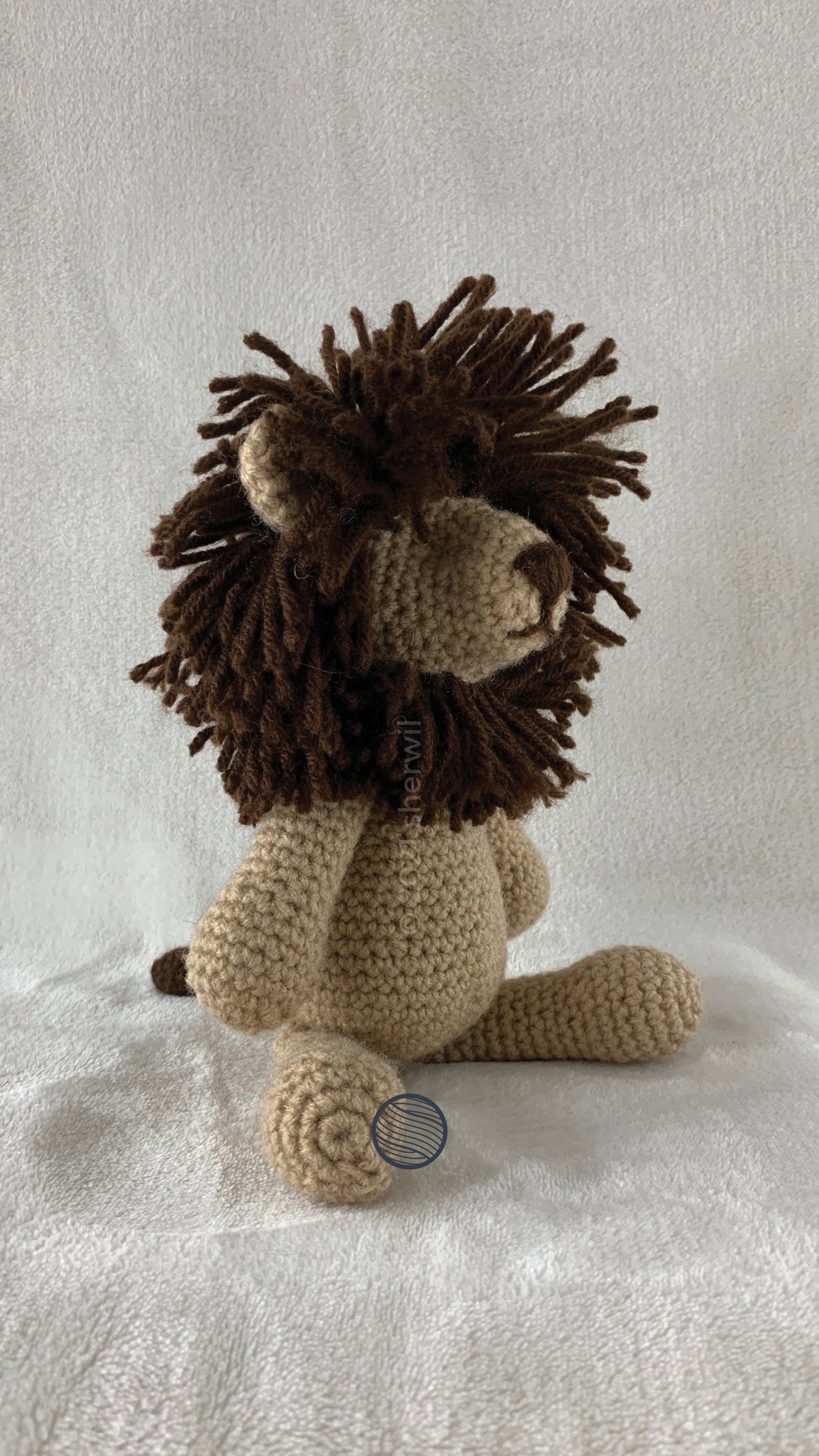 lion - hand-crocheted stuffed toy