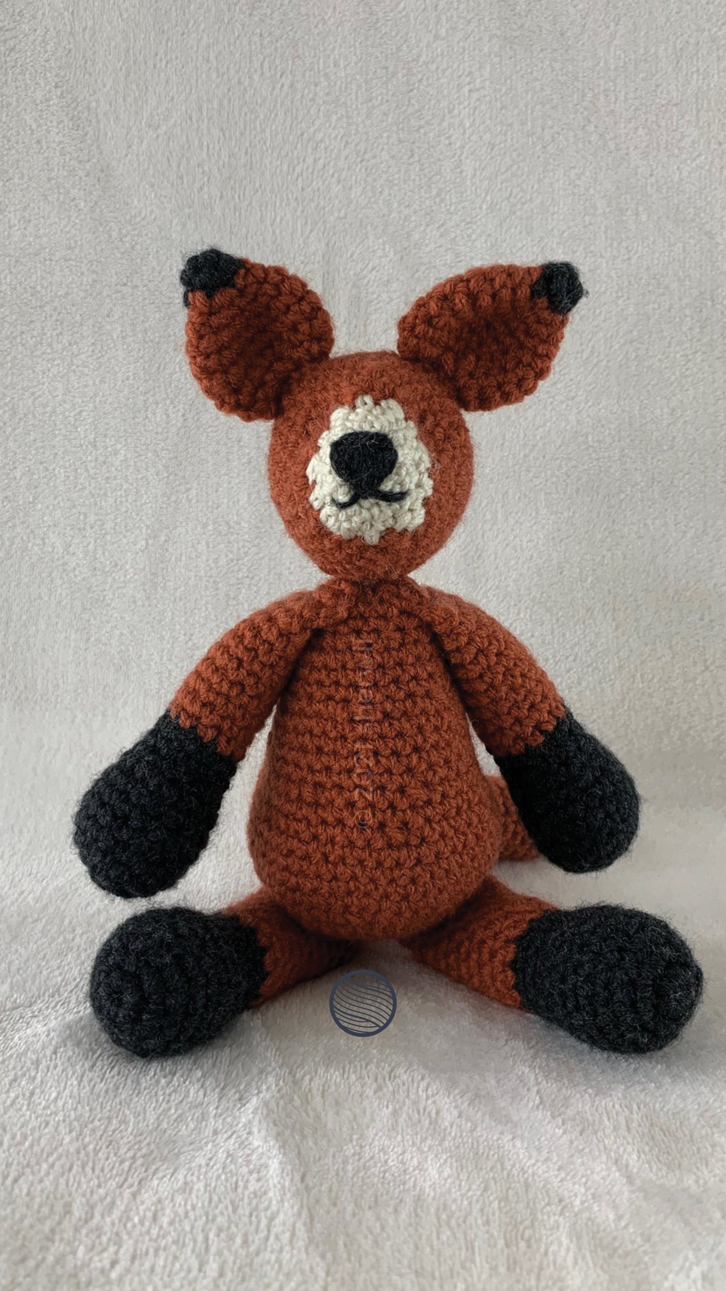 Red fox - hand-crocheted stuffed toy