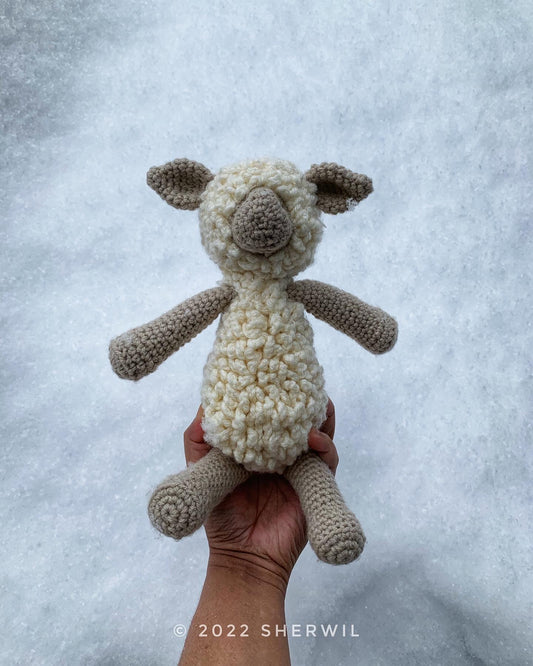 Sheep - hand-crocheted stuffed toy