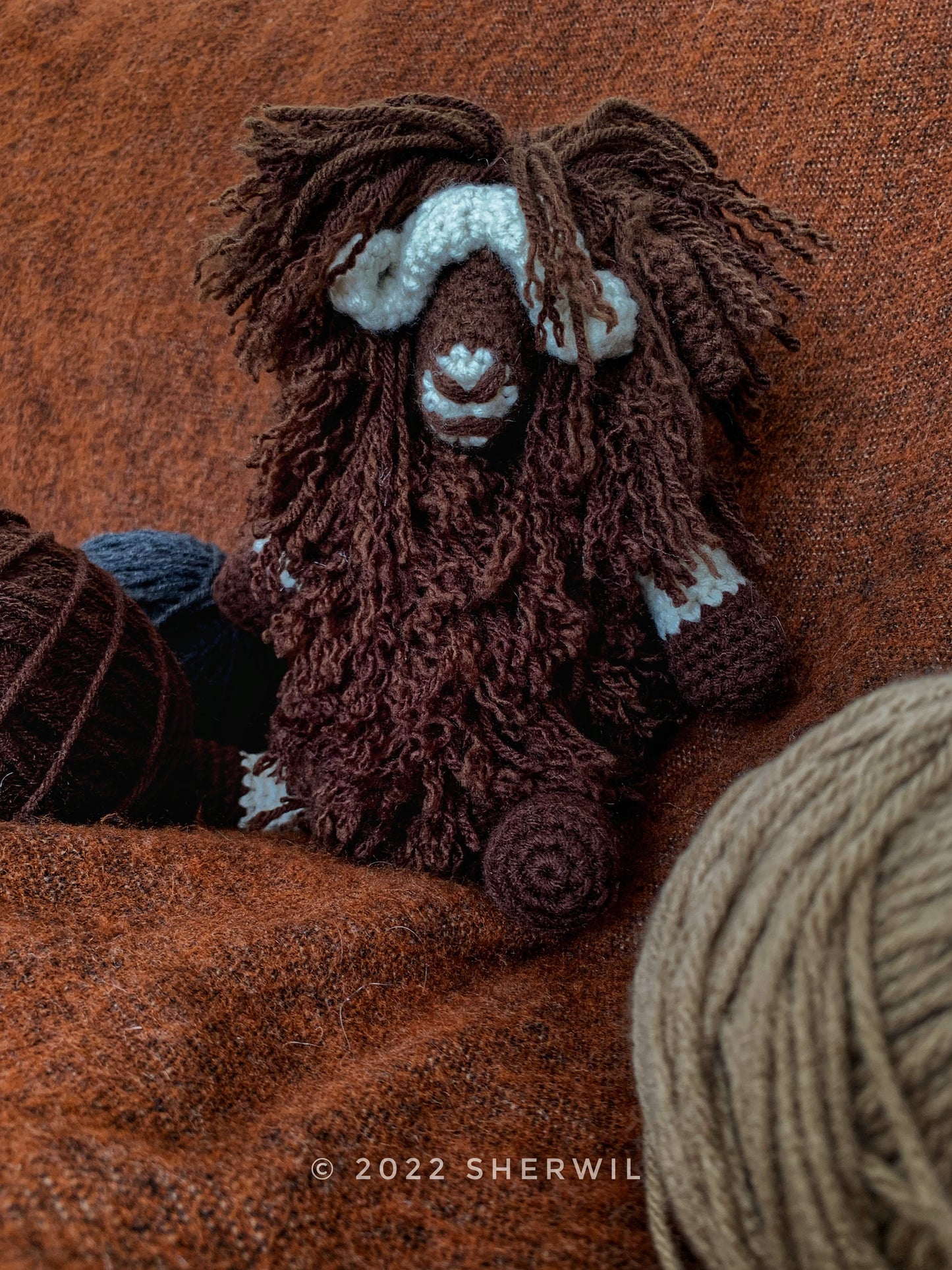 Musk ox - hand-crocheted stuffed toy