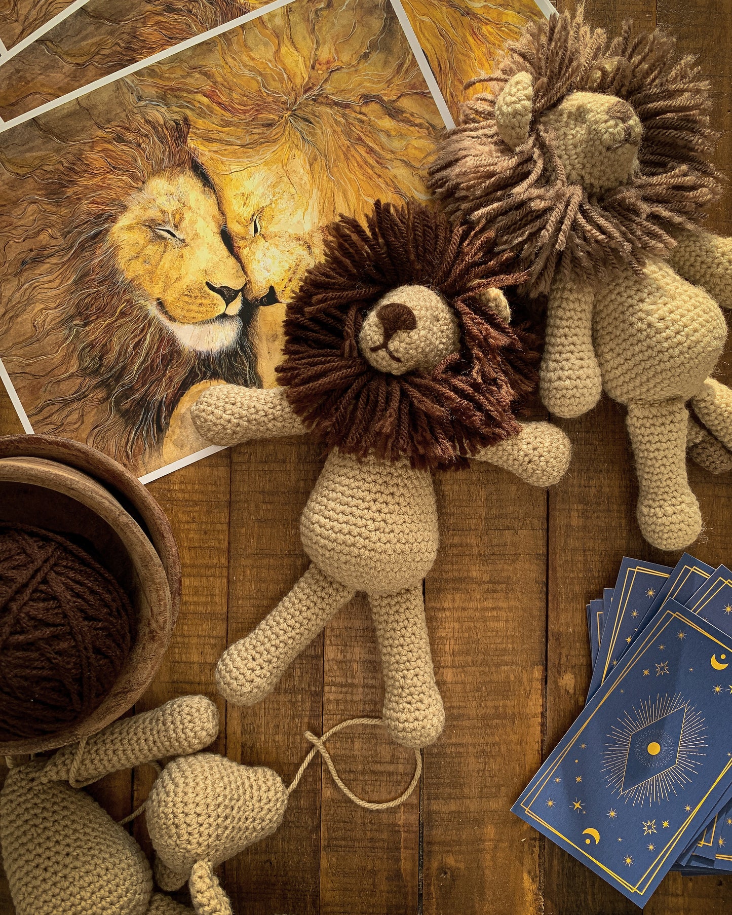 lion - hand-crocheted stuffed toy