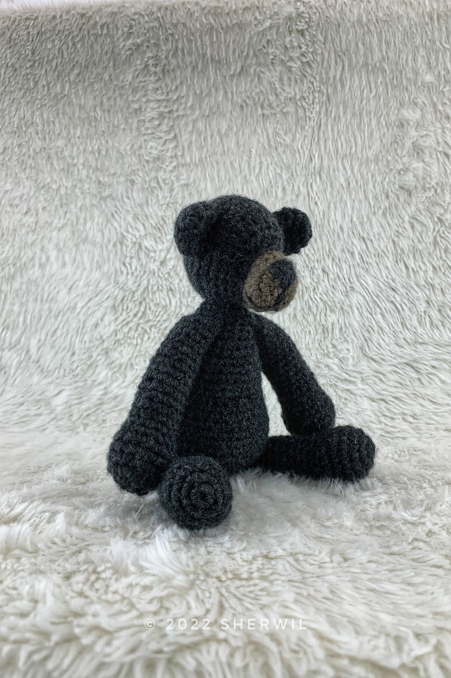 Black bear - hand crocheted stuffed toy