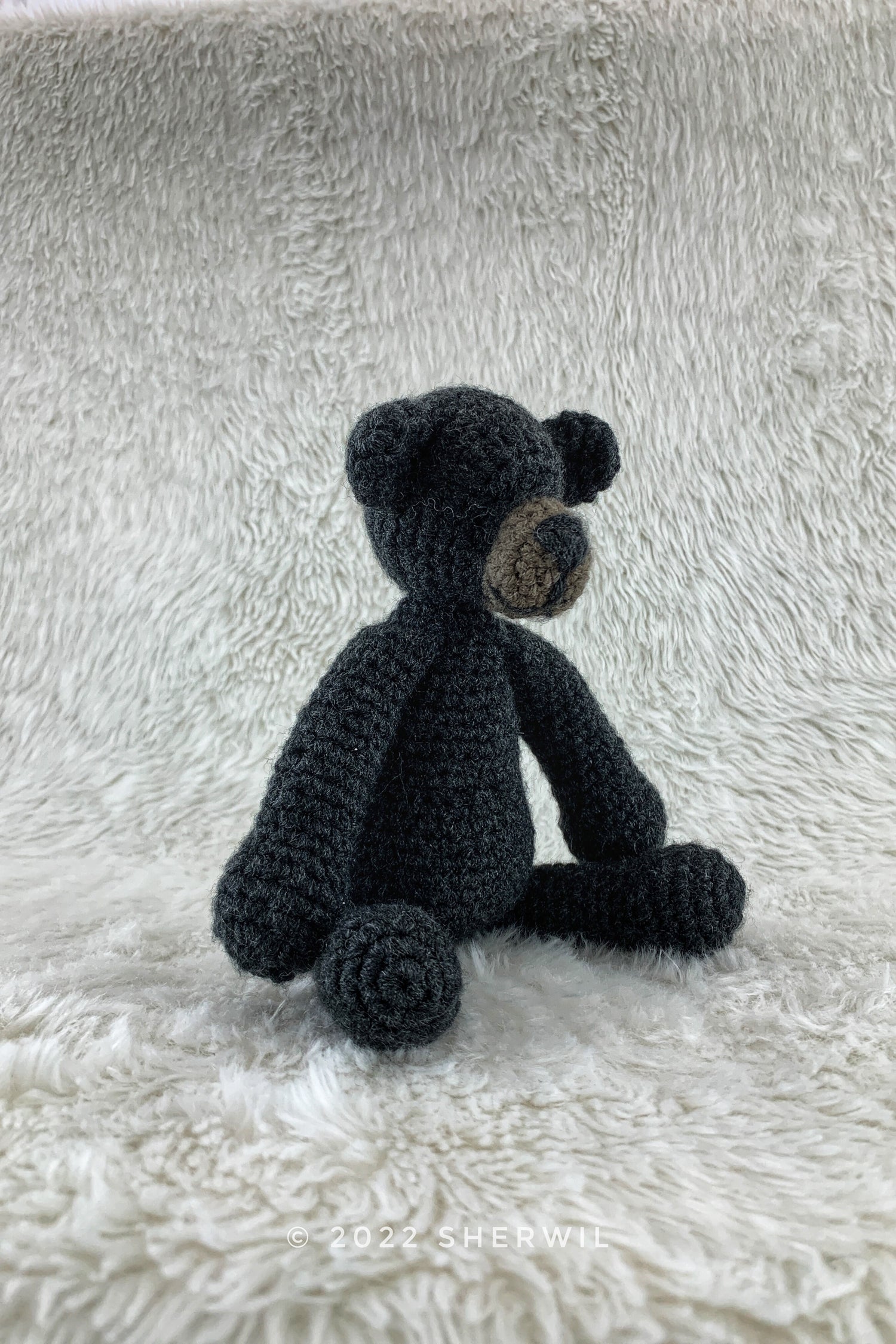 Black Bear Cub Stuffed Animal Crochet Kit-STP-87B77