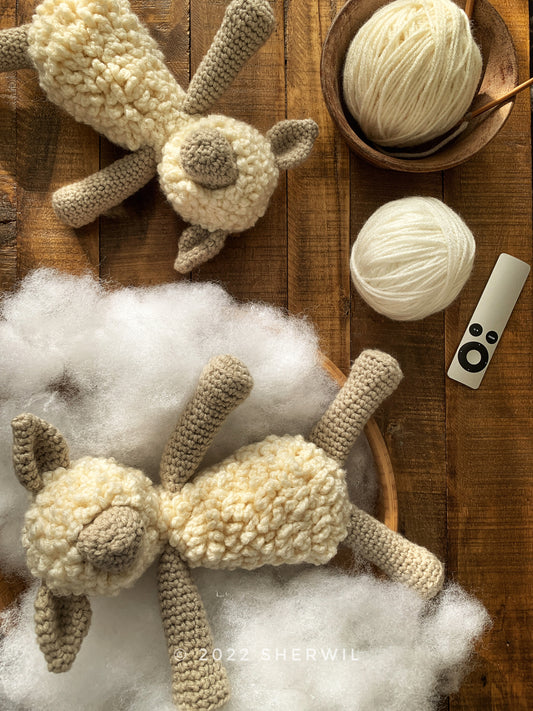 Sheep - hand-crocheted stuffed toy