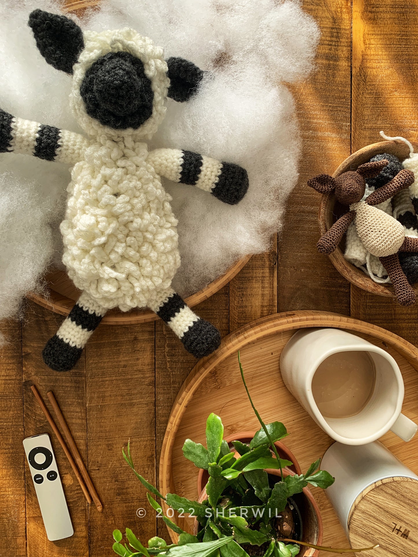 Valais blacknose sheep - hand-crocheted stuffed toy