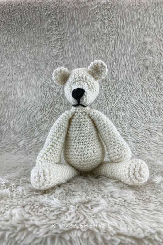 Polar bear - hand crocheted stuffed toy