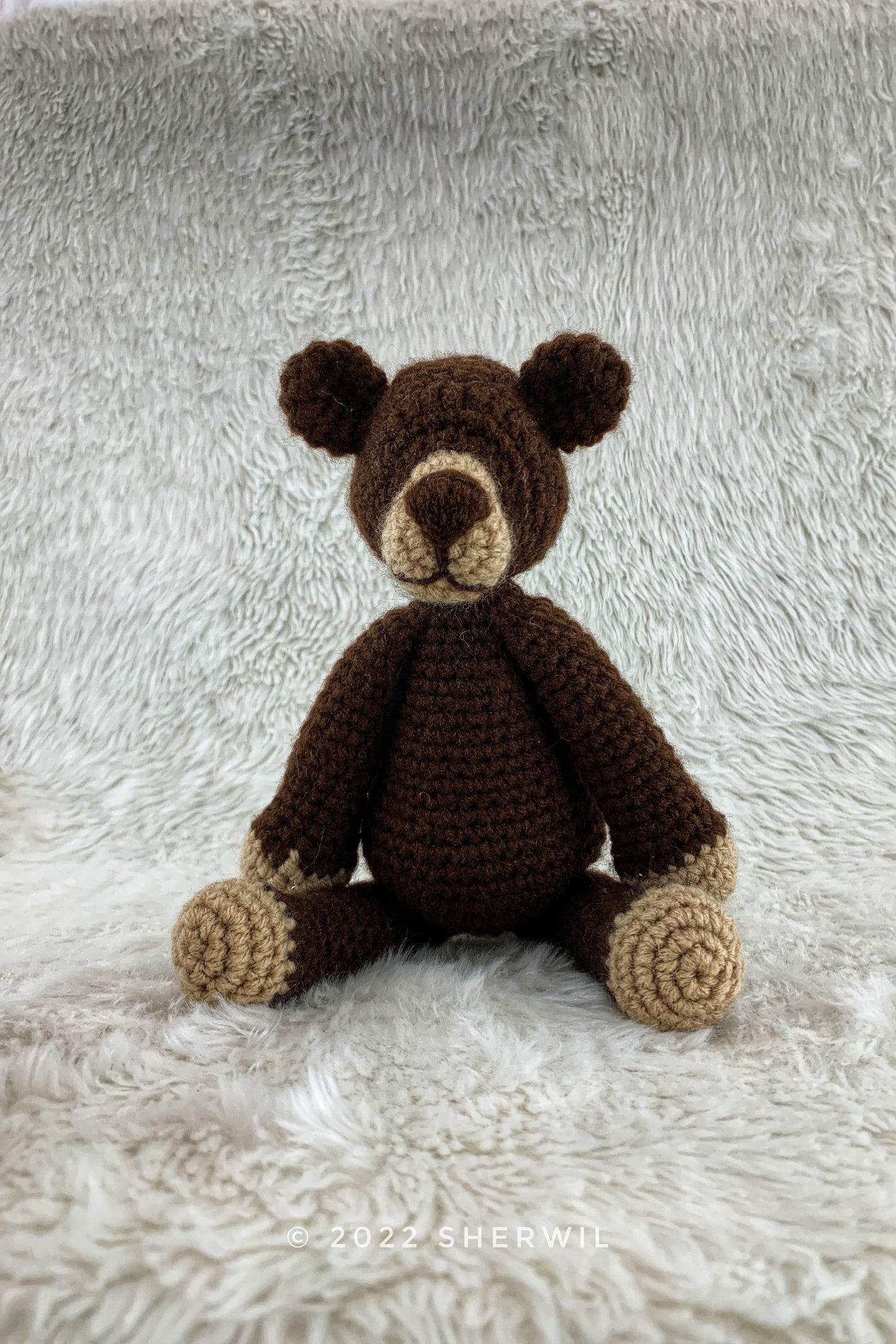 Brown bear - hand crocheted stuffed toy