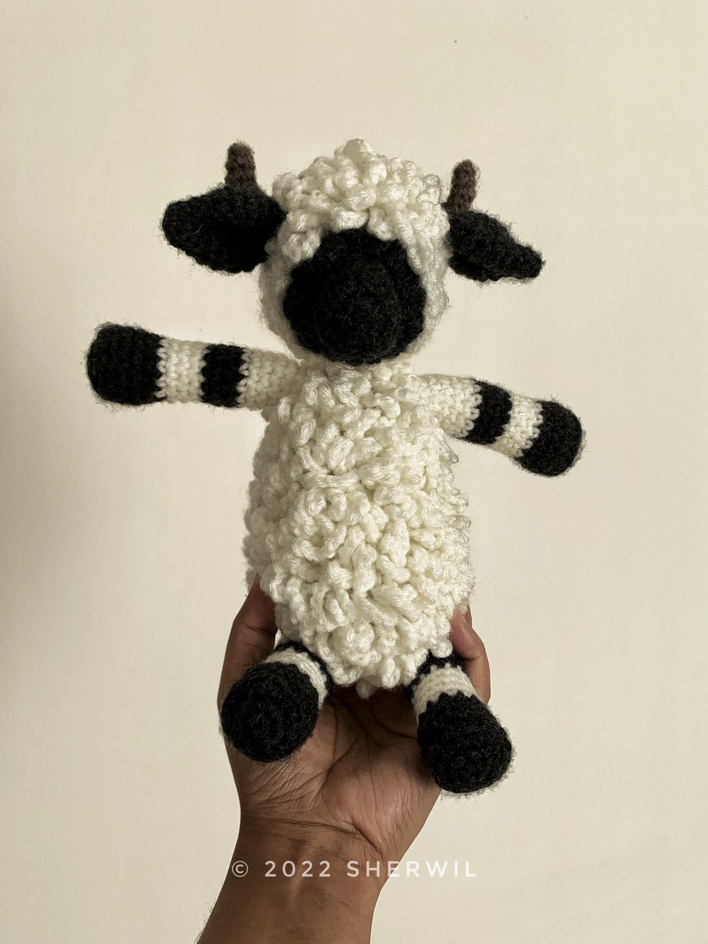 Valais blacknose sheep - hand-crocheted stuffed toy