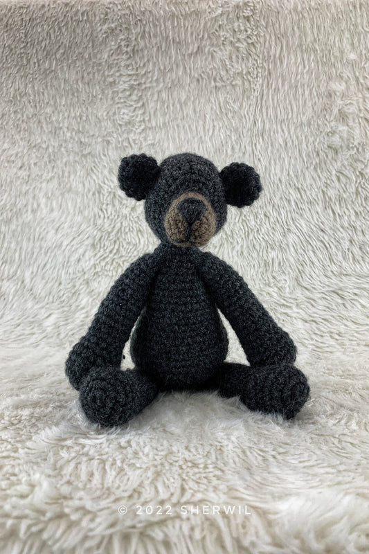 Black bear - hand crocheted stuffed toy