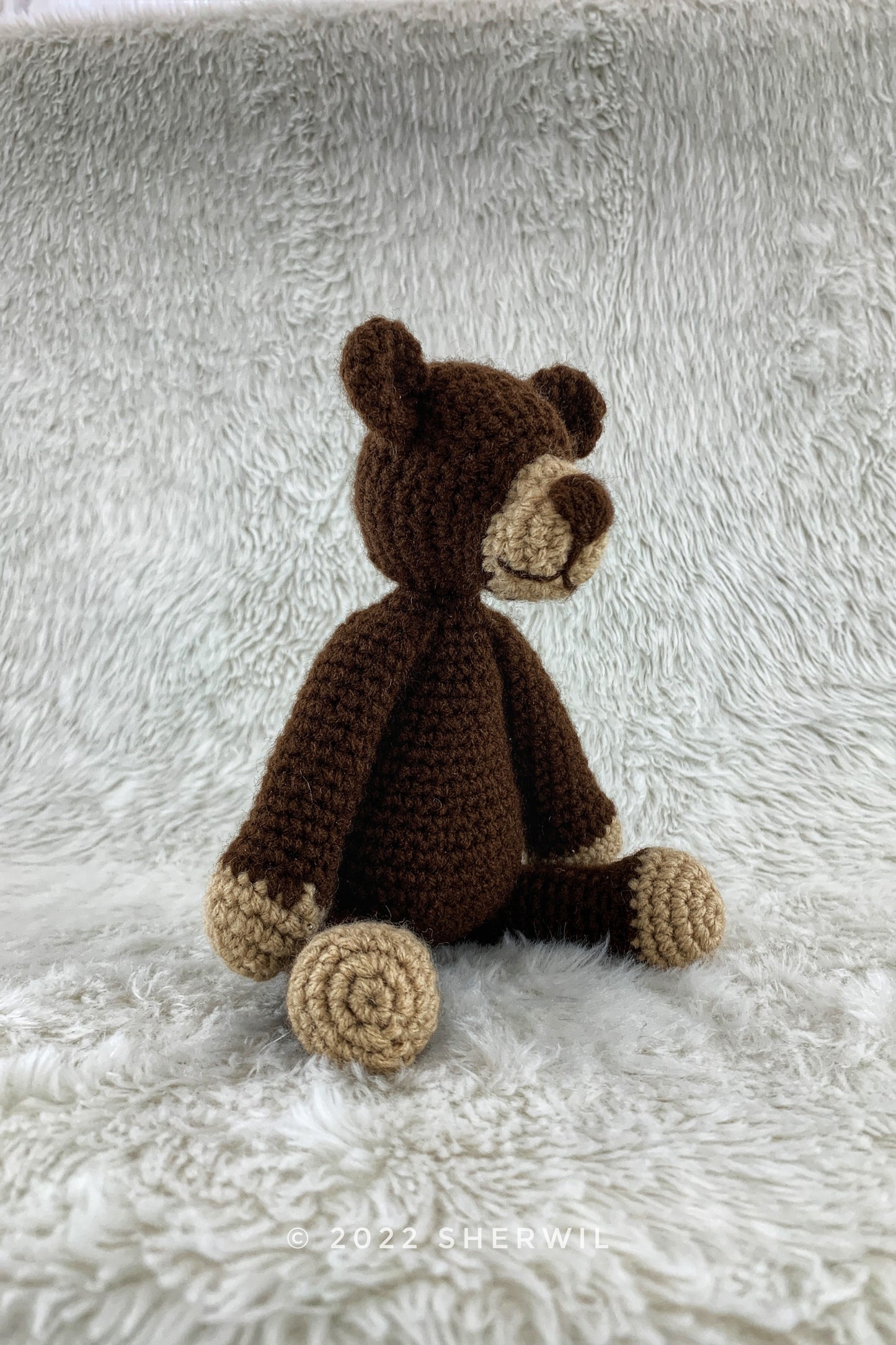 Brown bear - hand crocheted stuffed toy